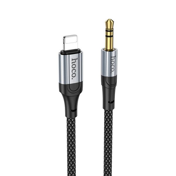 Кабель AUX Hoco Fresh digital audio conversion Cable Lightning UPA26 |1m, DAC (UPD) Black 2231 фото