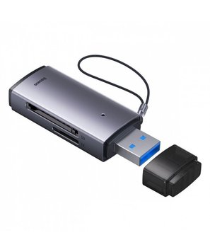 Кард рідер Baseus Lite Series USB-A to SD/TF (EN) Gray 1878 фото