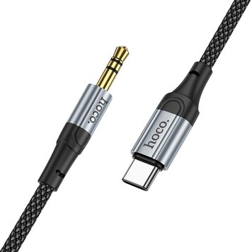 Кабель AUX HOCO цифровой цифровой конвертер Cable Type - C UPA26 |1m, DAC| (UPD) Black 2232 фото