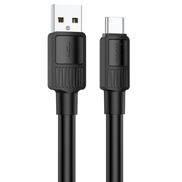 Кабель Hoco Type-C Solid charging data cable X84 |1M, 3A| (UPD) Black 2095 фото