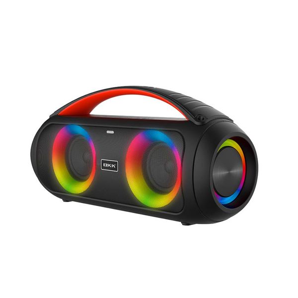 Акустика BKK Waterproof BoomBox BT Speaker IPX5 B63 |BT5.3, TWS, AUX/TF/USB/FM, 2*30W| (UPD) Black 2517 фото