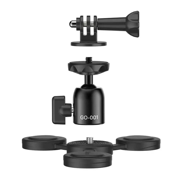 Штатив(магнітні кріплення) Ulanzi Vijim GO-001 Magnetic Mount for Action Cameras(Під гвинт та затискач) (UV-C016GBB1 GO-001) (KT) Black 5888 фото