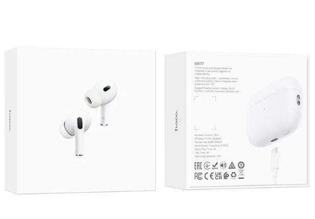Бездротові навушники Hoco True wireless stereo headset EW77 |BT5.4, 4H| (UPD) White 3528 фото