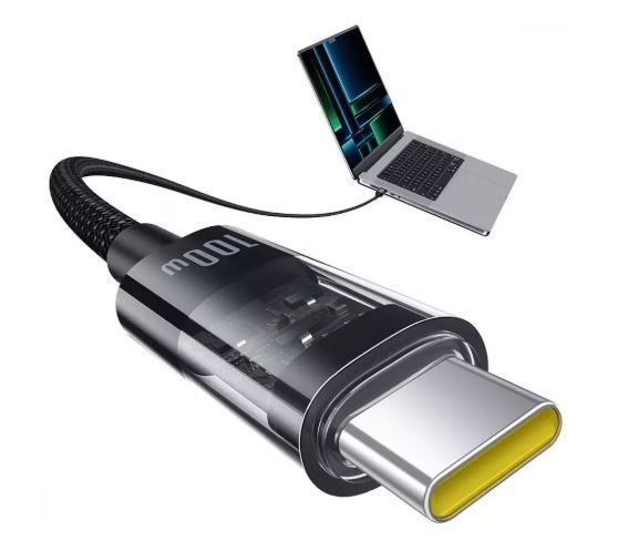 Кабель Baseus Gem Fast-Charging Data Cable Type-C to Type-C 100W 1m (EN) Black 3929 фото