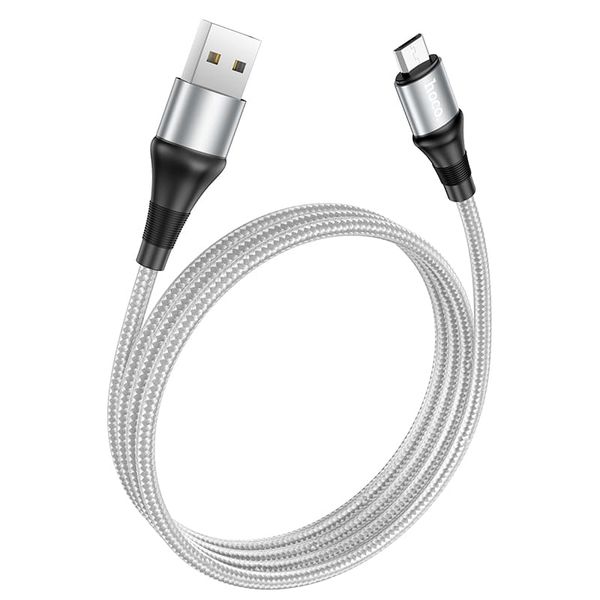 Кабель Hoco Micro USB Excellent charging data cable X50 |1m, 2.4A| (UPD) White 1955 фото