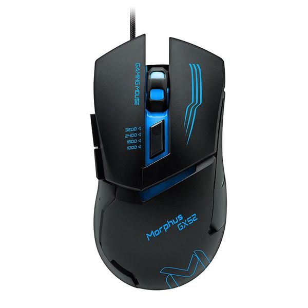 Проводная компьютерная мышь Aikun Apparition Optical Gaming Mouse Backlight GX52 |1000-3200DPI (UPD) black 2513 фото